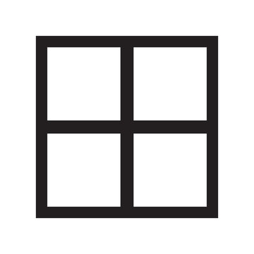 Black window vector icon