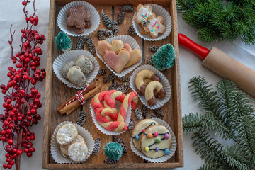 Obraz na płótnie Canvas Home made traditional German Christmas Cookies
