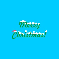 Snow covered Christmas greeting card