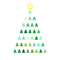 Merry Christmas tree. Abstract Christmas card