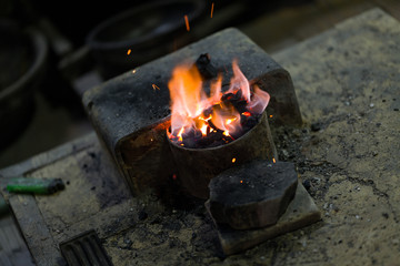 hot coals for metal working