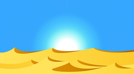Plakat Desert landscape vector design illustration