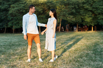 couple walking in the park