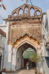 LUCKNOW, INDIA - FEBRUARY 3, 2017: Small gate in Lucknow, Uttar Pradesh state, India