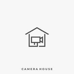 Camera House Illustration Vector Template