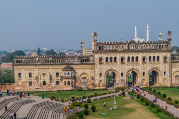 LUCKNOW, INDIA - FEBRUARY 3, 2017: Entry gate to Bara Imambara in Lucknow, Uttar Pradesh state, India