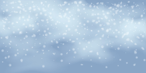 Snowflakes, snowfall.