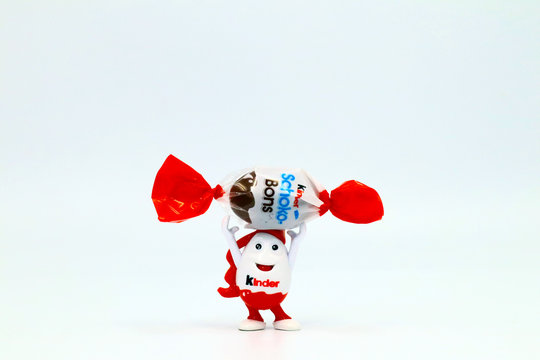 Kinder Schoko Bons Chocolate. Kinder is a brand of food products made in Italy by Ferrero