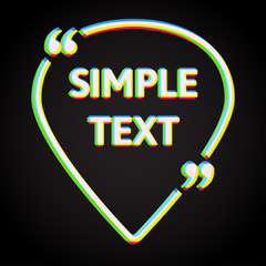 Vector synthwave neon quote template blank empty