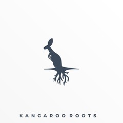 Kangaroo Roots Illustration Vector Template