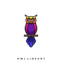 Owl Illustration Vector Template