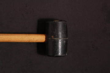 rubber hammer in color background