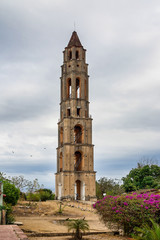 Fototapeta na wymiar Observation tower in Valle de los Ingenios near Trinidad, Cuba