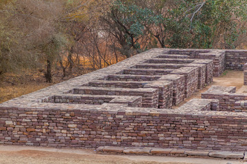 Monastery 51 ruins in Sanchi, Madhya Pradesh state, India