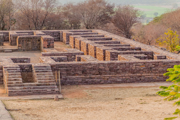 Fototapeta na wymiar Monastery 51 ruins in Sanchi, Madhya Pradesh state, India