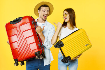 young couple with shopping bags