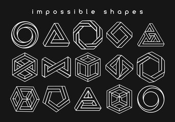 Geometric shapes optical illusions