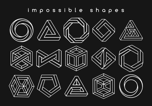Geometric shapes optical illusions