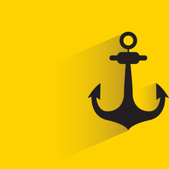 anchor with drop shadow in yellow background