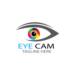 CAMERA LOGO VECTOR ILUSTRATION TEMPLATE.