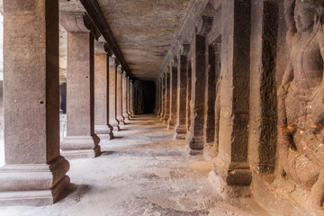 Archways at Kailasa Temple in Ellora, Maharasthra state, India