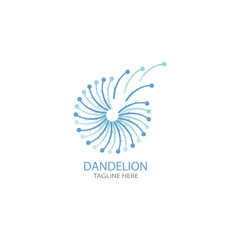 DANDELION FLOWER LOGO VECTOR TEMPLATE