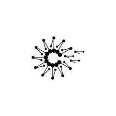 DANDELION FLOWER LOGO VECTOR TEMPLATE