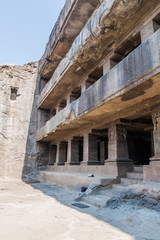 Fototapeta premium Das Avatara (Ten Incarnations of Vishnu) Cave in Ellora, Maharasthra state, India