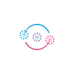 DANDELION FLOWER LOGO VECTOR TEMPLATE