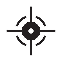 Obraz premium Target icon in vector shape with a white background