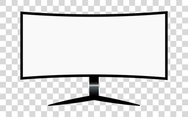 Obraz premium Monitor with a blank screen with a white background. mockups template design, vector illustration elements.