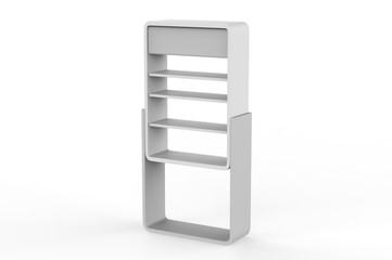 Display stand, retail display stand for product , display stands isolated on white background. 3d illustration