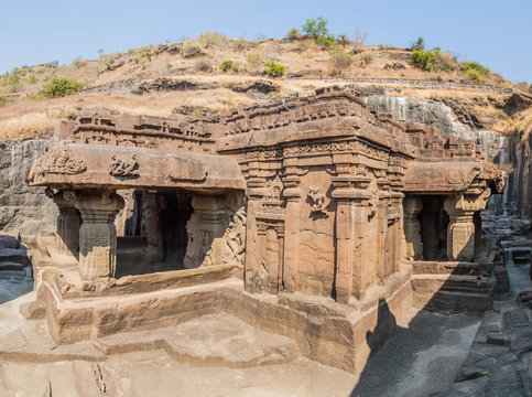 Jain temple Chhota Kailasa in Ellora, Maharasthra state, India