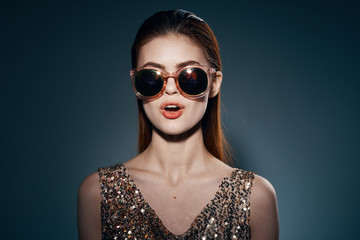 portrait of young woman with sunglasses