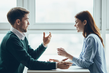business people shaking hands finishing up meeting