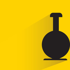 Obraz premium spirits, wine and beer bottle with drop shadow in yellow background