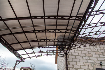 The metal structure of the canopy