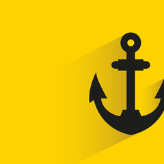 anchor with drop shadow in yellow background