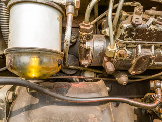 Inner view of car engine