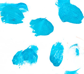 Blue paint on white paper © schankz