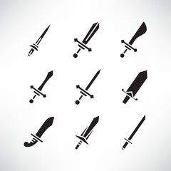 sword and rapier icons set