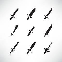 Obraz premium sword and rapier icons set
