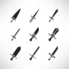 sword and rapier icons set