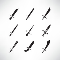 sword and rapier icons set