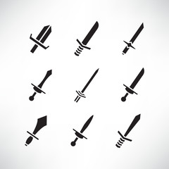 sword and rapier icons set
