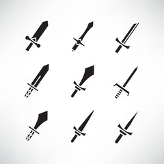 sword and rapier icons set