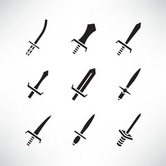 sword and rapier icons set