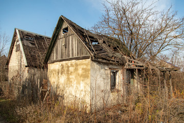 Old collapsing house in the country