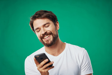 young man with mobile phone