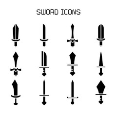 sword and rapier icons set